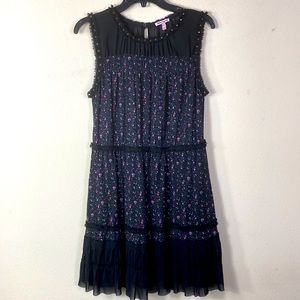Juicy Couture FlorAl Sheer ruffle Dress. Size M.